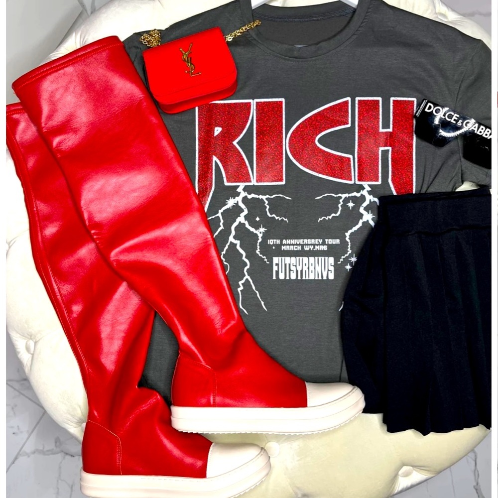 Over the knee boots Red sz 10